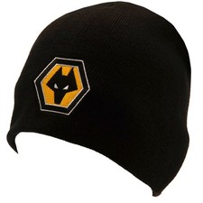 Wolverhampton Wanderers FC Beanie Black Official Wolves Winter Gift Idea Fans