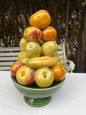Vintage Majolica Fruit & Bowl