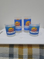 Orangina Glasses X4 Vintage/ Retro