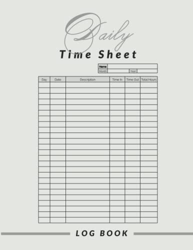 Daily time sheet log book - sheet,
