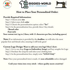 Personalised Logo for your Business - Setup fee by Biggiesworld for Embroidery