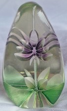 Vintage art glass etched led