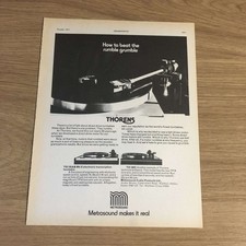 GRAM164 MAGAZINE ADVERT 11X8 THORENS TD 125AB MK II TURNTABLE