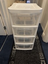 Plastic Storage Tower Unit 4 Drawers for Home, Office, or School