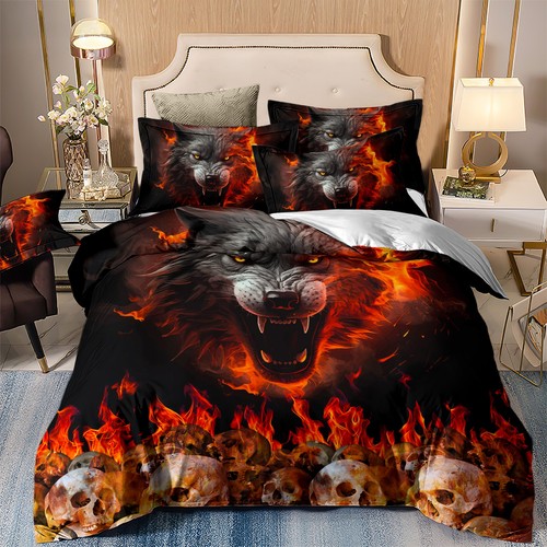 Animal wolf duvet cover set - wolf,