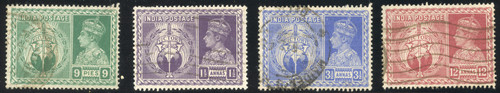 India stamps scott 195 198 - india,