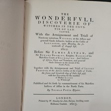 1845 Thomas Pott's Discovery of Witches HB Chetham Society Witchcraft Pendle SP2