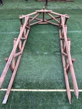 Rustic Style Timber Rose Arch Made by Tony Ward Garden Furniture In 3 Sections