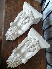 2 Plaster Decorative House Corbels