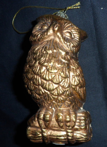 Vintage gold owl christmas - vintage,
