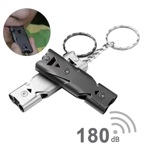Survival whistle double - double, tube