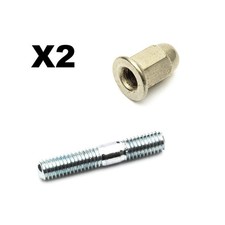Set of 2 Pitbike Dirtbike Exhaust Cylinder Head Studs 6mm 90cc 110cc 125cc 140cc