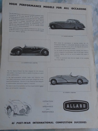 Allard range brochure - , english
