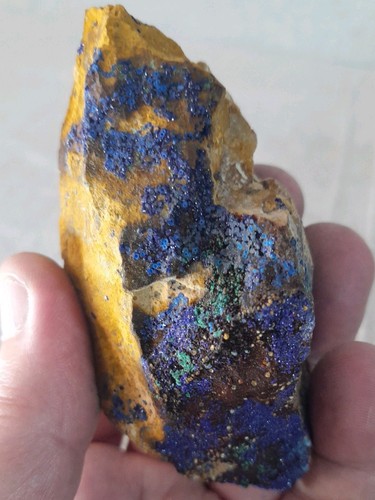 Azurite and malachite crystals - malachite,