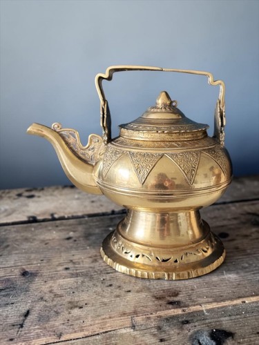 Vintage brass washing vessel - vintage,