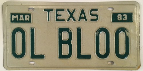 Vanity old blood license - vanity,