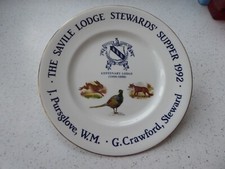 *THE SAVILE LODGE ~ STEWARDS SUPPER 1992* Commemorative Plate