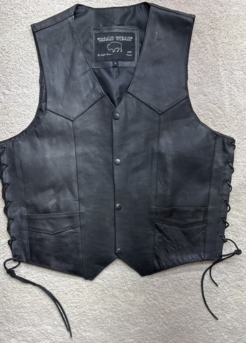 Motorcycle leather vest biker - motorcycle,