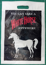 White Horse  Fine Old Scotch Whisky Plastic Carrier Bag  45 x 32 cm approx