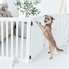4 Panel Baby/Child Safety Barrier Puppy Dog Gate Folding Pet Room Safety Divider