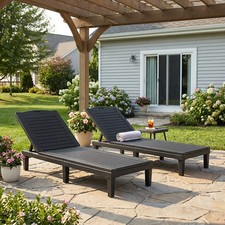 Set of 2 Lounge Chair Outdoor