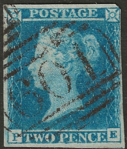 1841 two penny blue - qv,