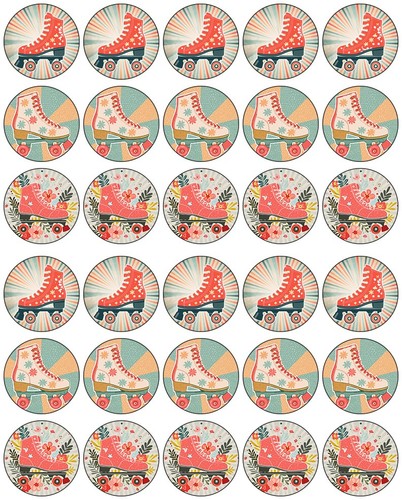 Retro roller skates disco - roller,