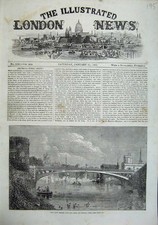 Old Antique Print 1863 Iron