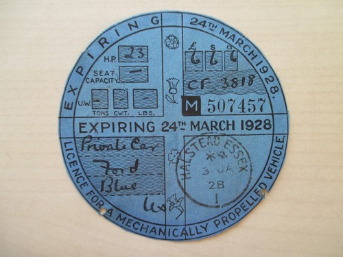 Tax disc old - -,