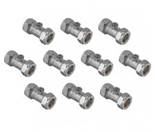 10 x 15mm Compression Isolation Ballofix Stop Valve Valves Chrome by Westco