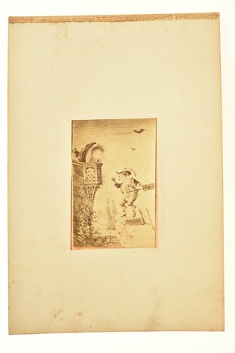 Cardboard mounted albumen - cardboard,