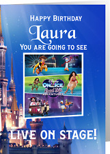 Large Personalised Card Birthday/ Christmas, Disney on Ice  Theatre musical