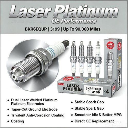 Ngk bkr6equp laser platinum - 4x,