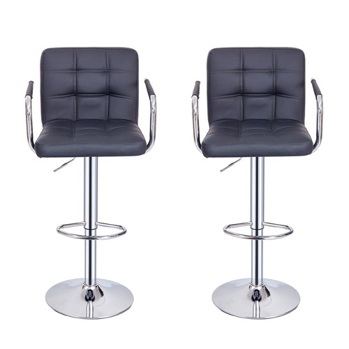 Faux leather barstool chrome - faux,