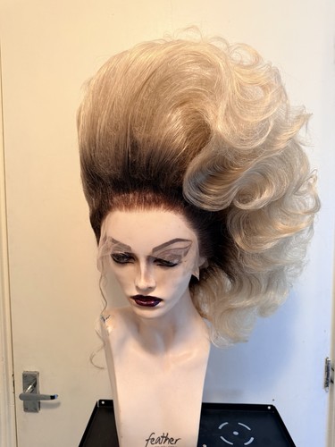 Blonde curly beehive bouffant - beehive,