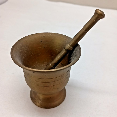 Vintage small brass pestle and - vintage,