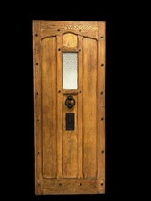 Large Solid Oak Front Door Old