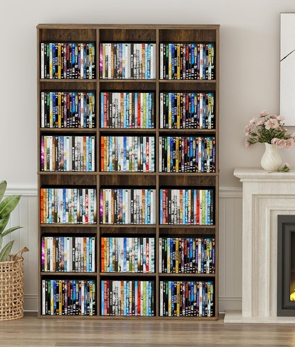 Dvd rack tower tier media - rack, 9-tier