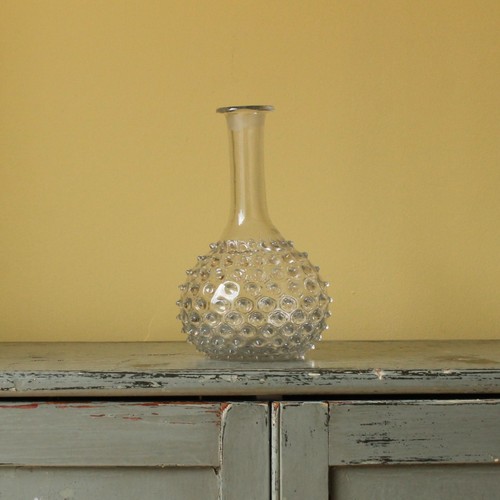 Vintage hobnail glass decanter - vintage,