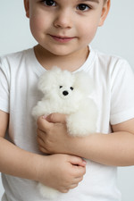 Small white alpaca - fur, teddy