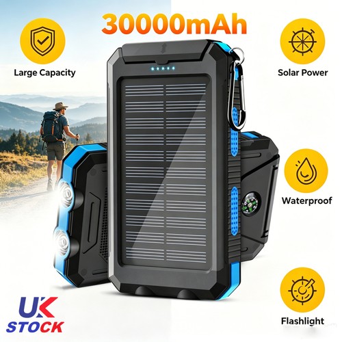30000mah portable solar power - 30000mah,