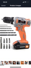 Terratek Cordless Drill Driver 18V Lithium-Ion, 13Pc Electric Screwdriver Set