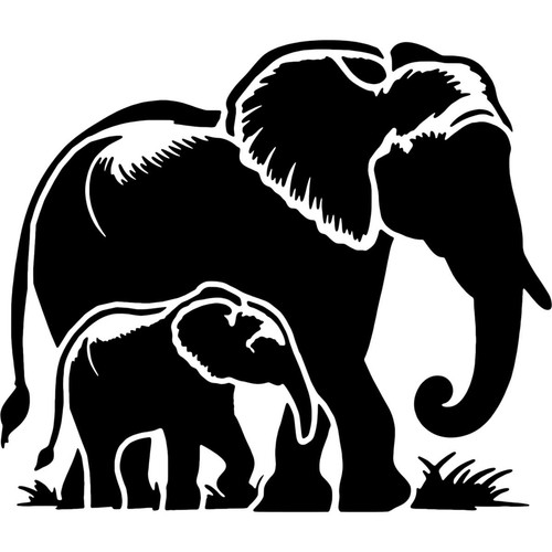 Mother baby elephant - &, elephant'