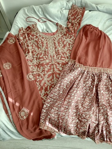 Nude kameez sharara - nude, kameez,