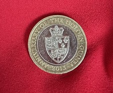 £2 Coin Anniversary Of The Golden Guinea 2013 With Errors.