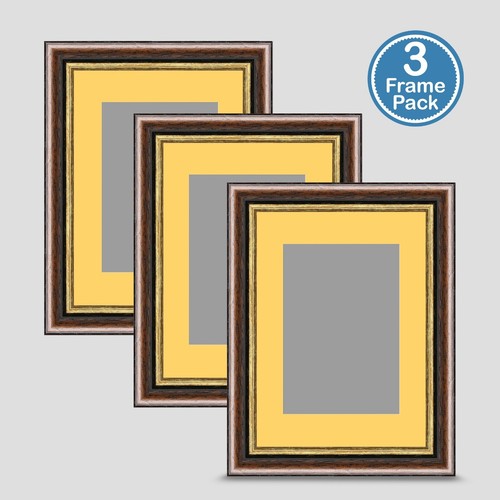 Photo frame brown - frame, gold