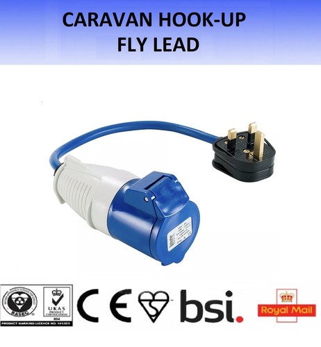 Mains adaptor cable 13a to - cable,