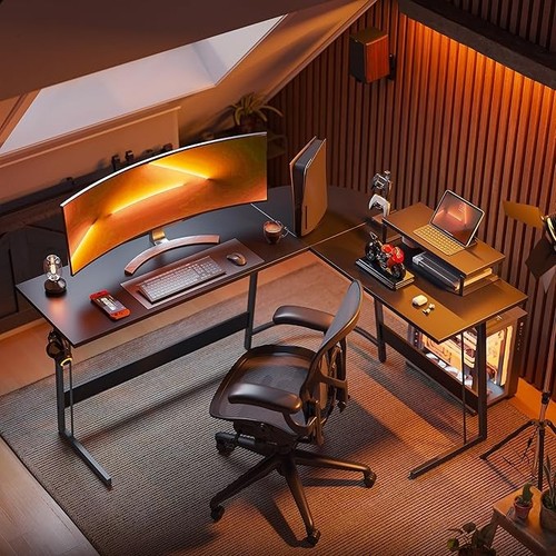 Mondeer shaped gaming desk - l-shaped,