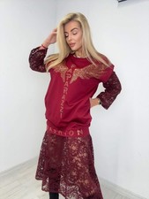 Paparazzi Fashion Women's Maxi Dress Burgundy Gold Wings One size 