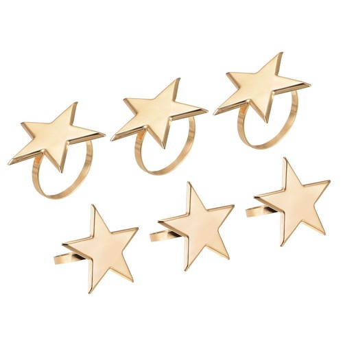 Metal napkin rings 6pcs - metal,
